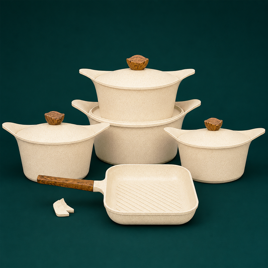 Premium Non-Stick Granite Cookware Set – 11 Pieces