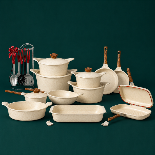 Premium Non-Stick Granite Cookware Set – 27 Pieces